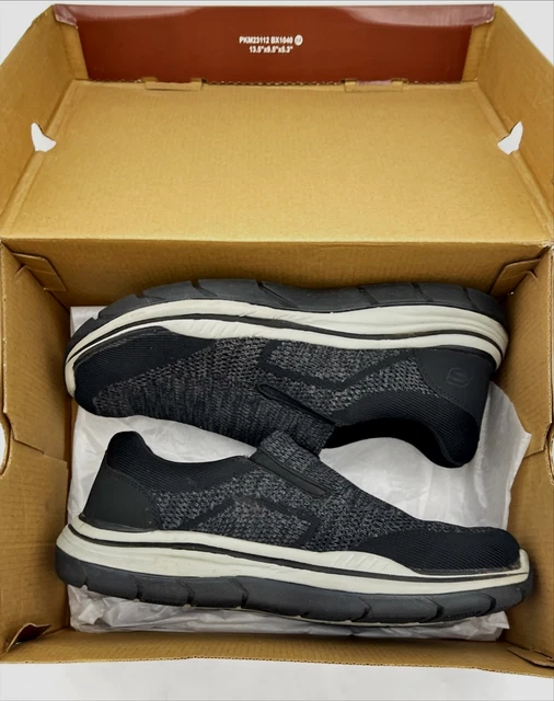 SKECHERS SHOES MENS Size 10.5 Black Memory Foam Slip On Dual  display picture 2