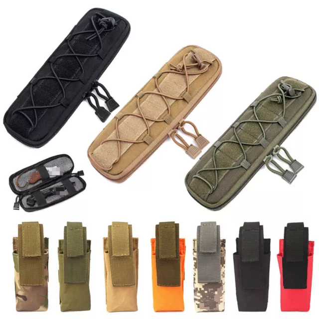 Military Molle Tactical Knife Pouch Flashlight Holder Case EDC Scissor Waist Bag
