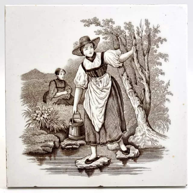 Antique Fireplace Tile Mintons Rustic Series Tile C1880