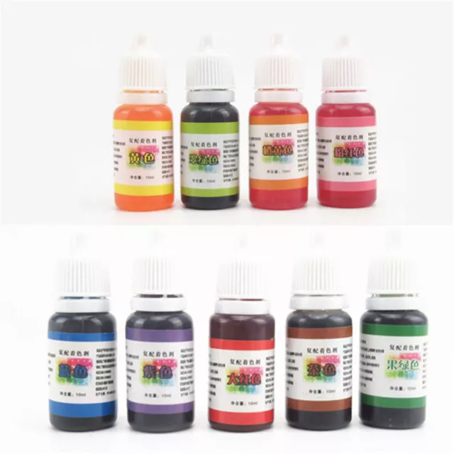 10ml DIY Material Handmade Soap DYE Pigments Liquid Colorant Toolkits 9 Color