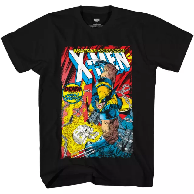 Marvel Comics X-Men Battle Royale: Wolverine vs Ghost Rider Adult T-Shirt