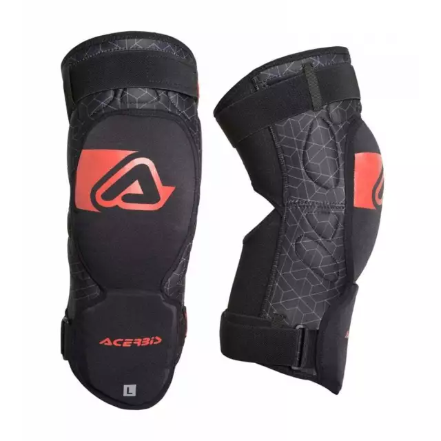 Acerbis Adults Soft 3.0 Knee Guards Motocross Mountainbike Enduro Mx Black Red