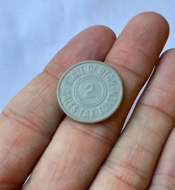 Light-Colored Fiber 2 Mill School Tax Token from Utah - 1930s era