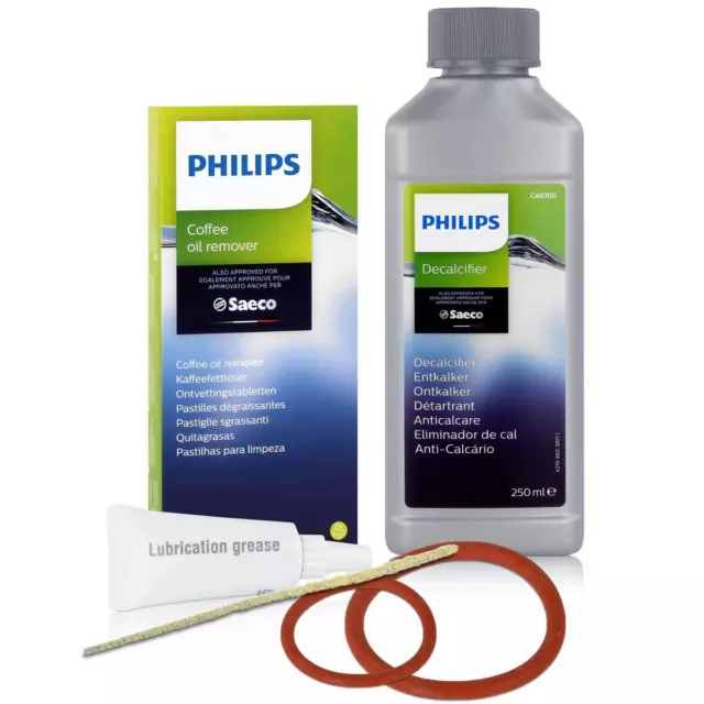 Reinigungsset - Philips Saeco Entkalker, Kaffeefettlöser & Service Kit