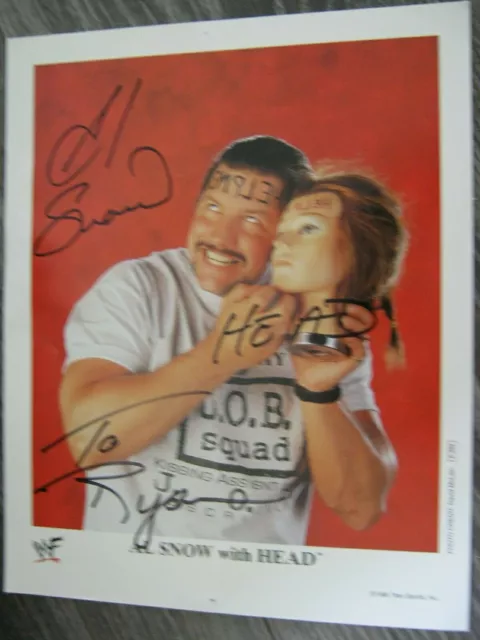 P493 Al Snow WWE Original Promo Photo 8x10 WWF mit Autogramm  Autograph