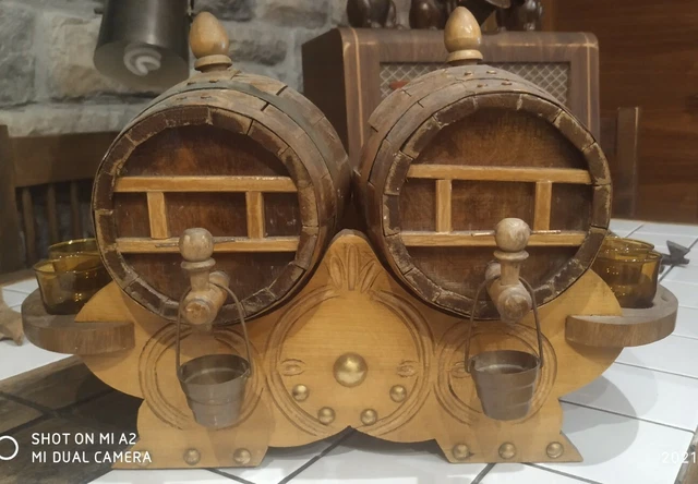Barriles de Madera Roble de los Años 70 Brandy Coñac Colección Wooden barrel old