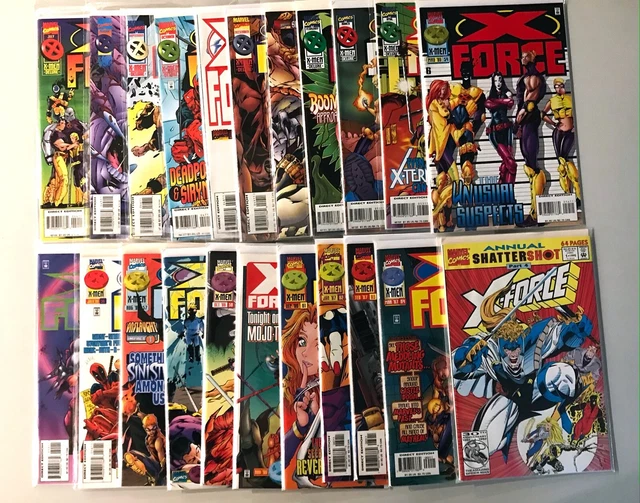 X- Force Comic Lot #44-64 plus Annual #1, VF, 22 books. 