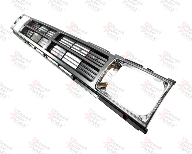 GRILLE (BLACK)+ HEADLIGHT RIMS (CHROME) for TOYOTA HILUX LN65 YN63 4WD ...
