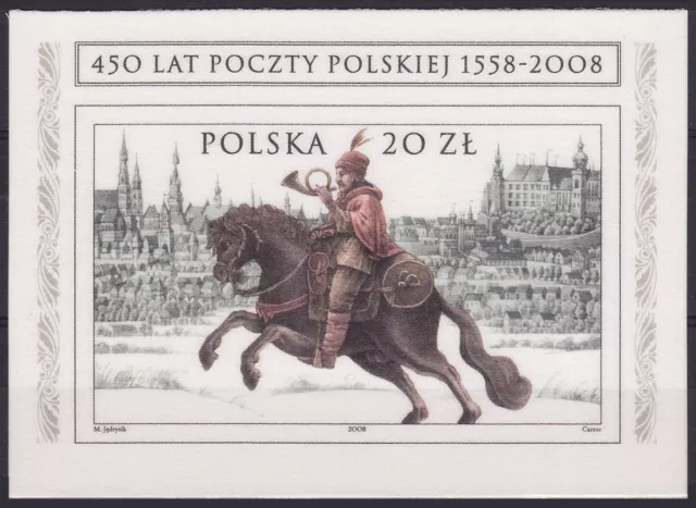 Poland 2008 - 450th Anniversary of Polish Post - Fi bl 213 MNH**