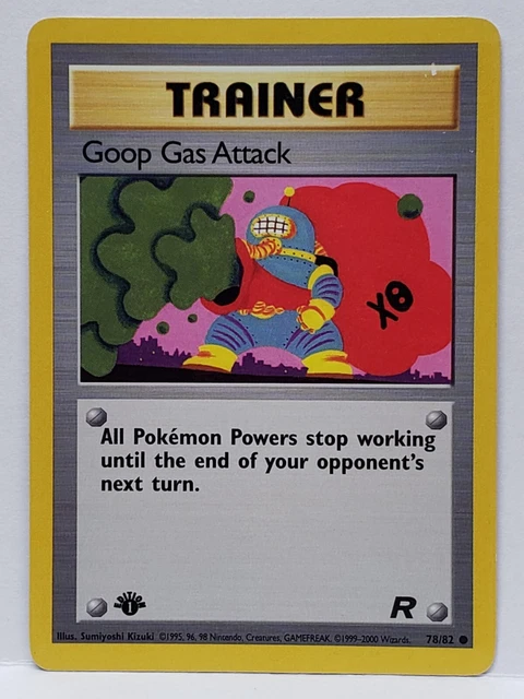 Goop Gas Attack 78/82 1st Edition Team Rocket Common Pokemon Card VLP-EXC