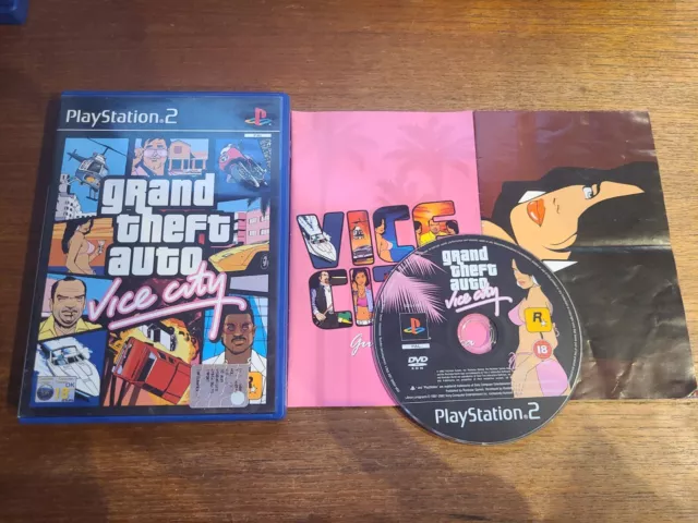 Gta Vice City Grand Theft Auto + Mappa Ps2 Playstation 2 Completo Vers Ita Buono