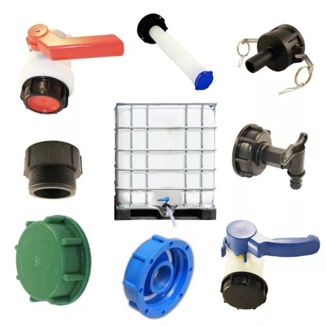 ✅ IBC Container ★ Zubehör ★ Adapter ★ Deckel ★ PVC Kunststoff Hahn ★ Behälter ✅