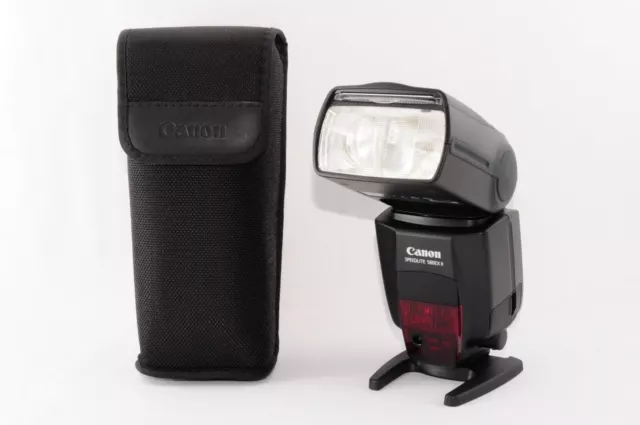 TOP MINT w/Case, Stand Canon Speedlite 580EX II 2 Shoe Mount Flash JAPAN