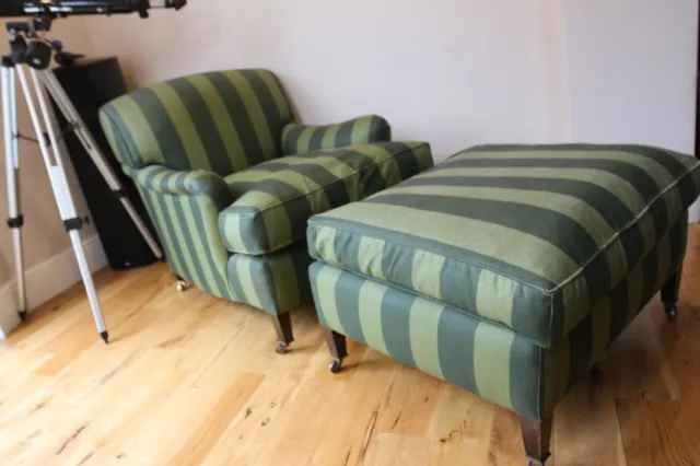 George smith signature armchair, run up hand made green £6900 new still selling