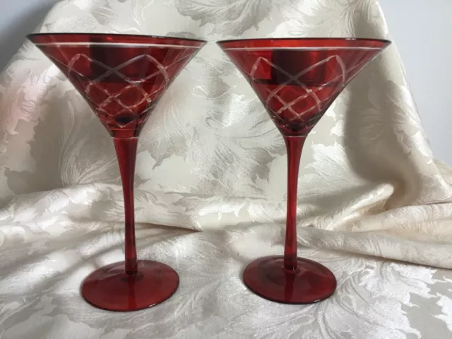 Yankee Candle Holiday Libations Martini Glass Tea Light Holder x2