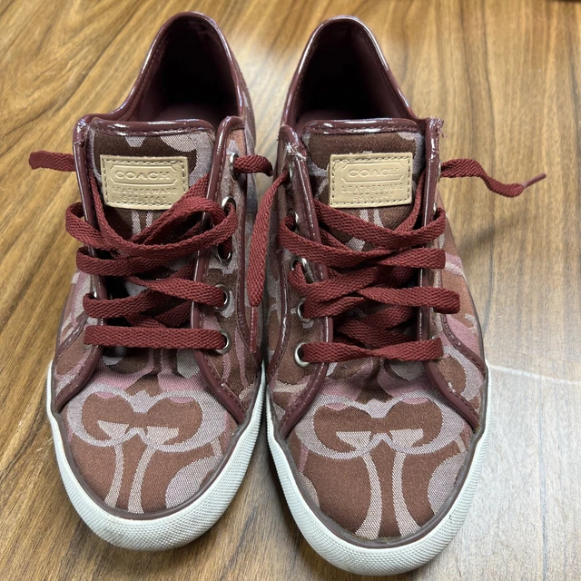 Coach Classic Dee Q998 Sneakers Size 7.5 , Burgundy