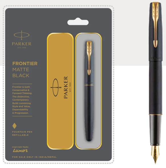 Stylo Plume Parker 75 Noir - Plume En Or 18 Carats - Occasion