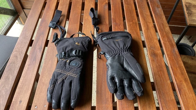 Gants chauffants CURTIS HEATING HELSTONS noir/gris - , Gants moto  hiver