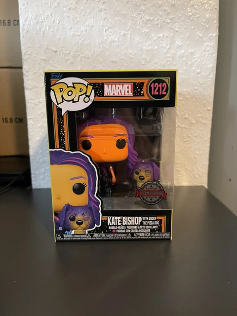Funko Pop! Marvel: Kate Bishop 1212 with Lucky Pizza Dog Blacklight Vinylfigur