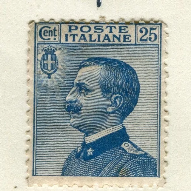 ITALY; 1908 early Emmanuel issue Mint hinged Shade of 25c. value