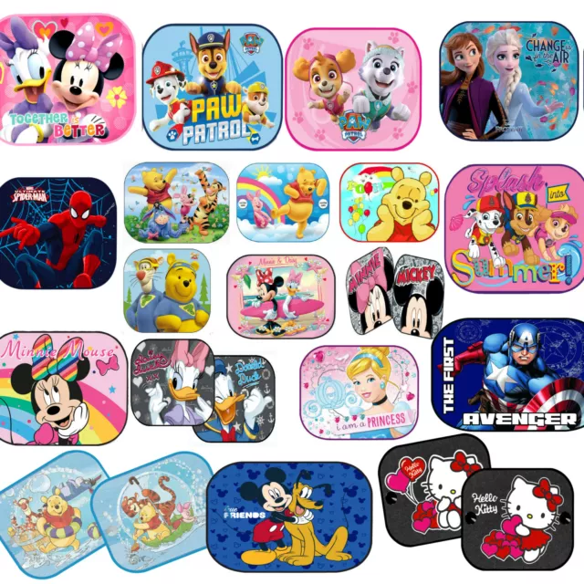 2x Disney Car Sun Shade UV Baby Children Kids Winnie Mickey Daisy Donald Minnie