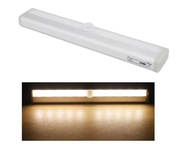 Lámpara Nocturna LED Sensor de Movimiento Adhesivo Luz Blanca Cálida Armario