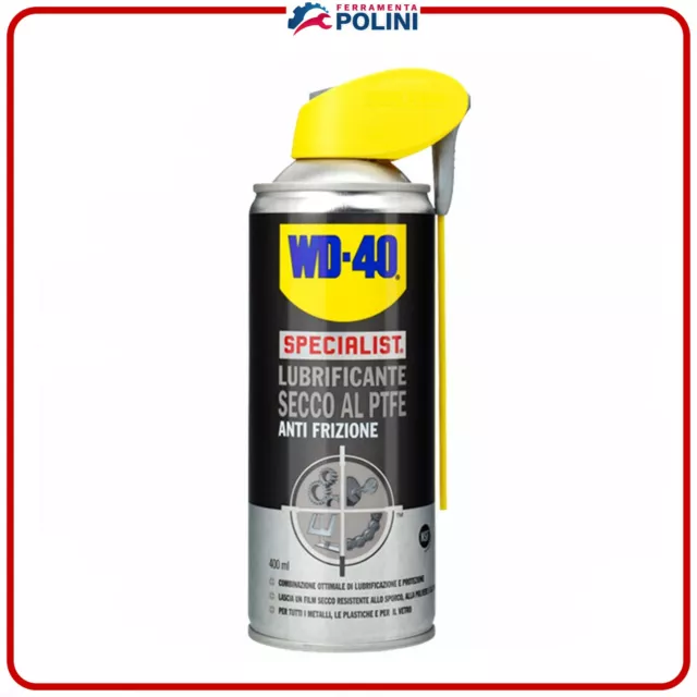 WD40 SPECIALIST 400ml LUBRIFICANTE SECCO AL PTFE ANTI-FRIZIONE