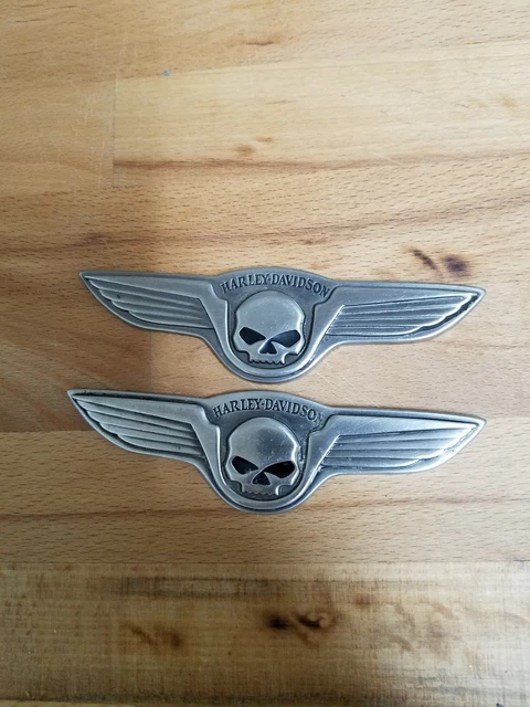 Skull Genuine Harley Sportster Willie G Fuel Gas Tank Set Emblems