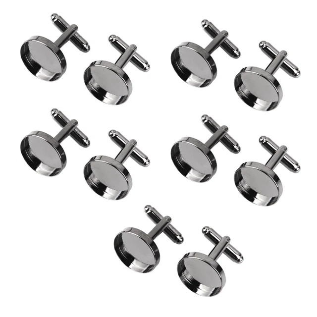 10 x 16 mm Runde Leer Einstellungen Basispad Zum Selbermachen Handwerk Fundstücke Manschettenknöpfe Charm
