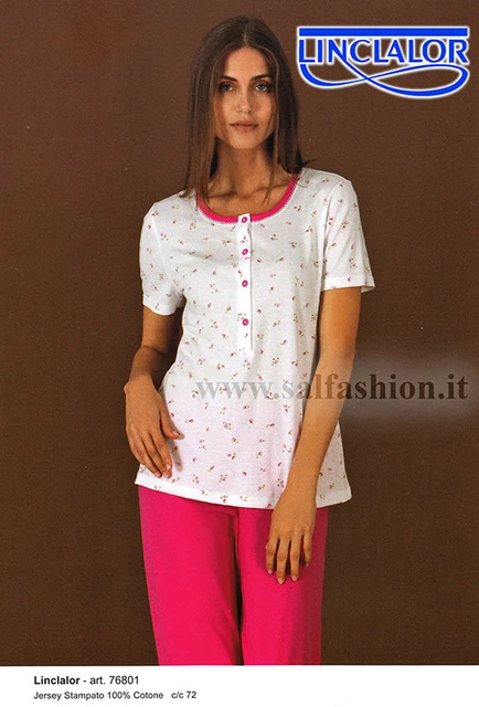 Pyjama 2 pcs Manches Longues Col en V avec Dentelle et Pantalon Long