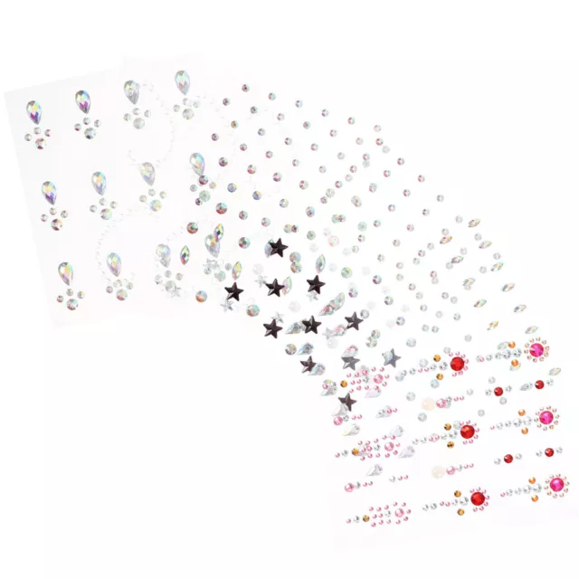 5 Sheets Performance Makeup Gems Face Jewels Eye Makeup Rhinestones Stickers  