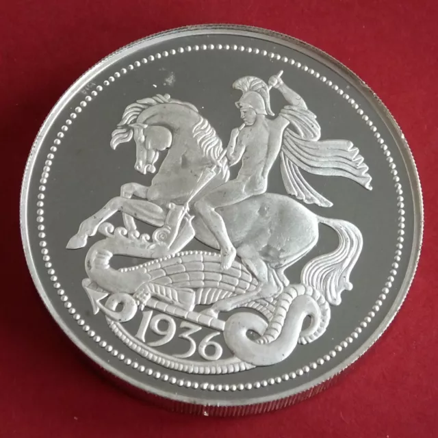 Gb Edward Viii 1936 Piedfort Silver Proof Pattern George & Dragon Crown