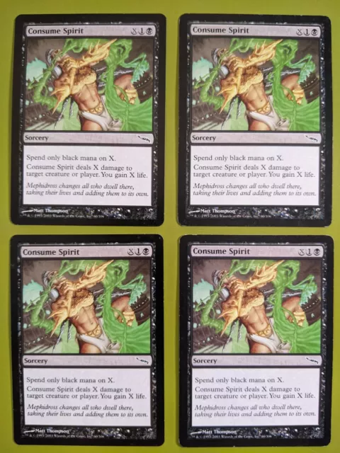 Consume Spirit x4 Mirrodin 4x Playset Magic the Gathering MTG