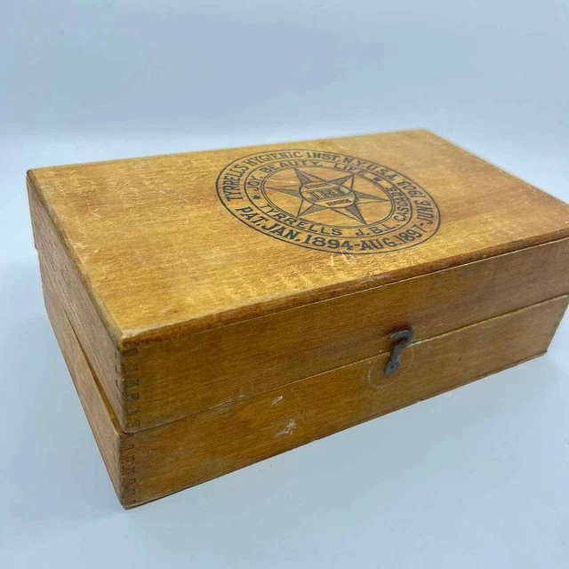 1903 Tyrrells Hygenic Inst. JBL Cascade Quack Medicine Wood Box TE1