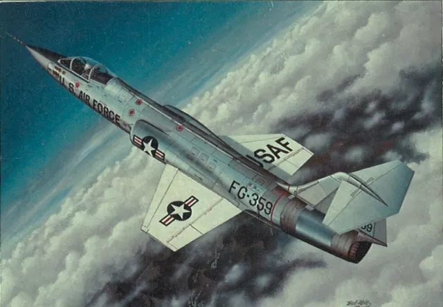 Framed 4" X 6" Print of a Lockheed F-104 "Starfighter."  Hang or display.