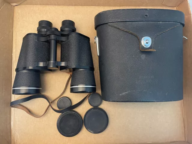 Asahi Pnetax 7 x 50 Field 7.1 Degree Prism Binoculars, Coated Optucs /w Case