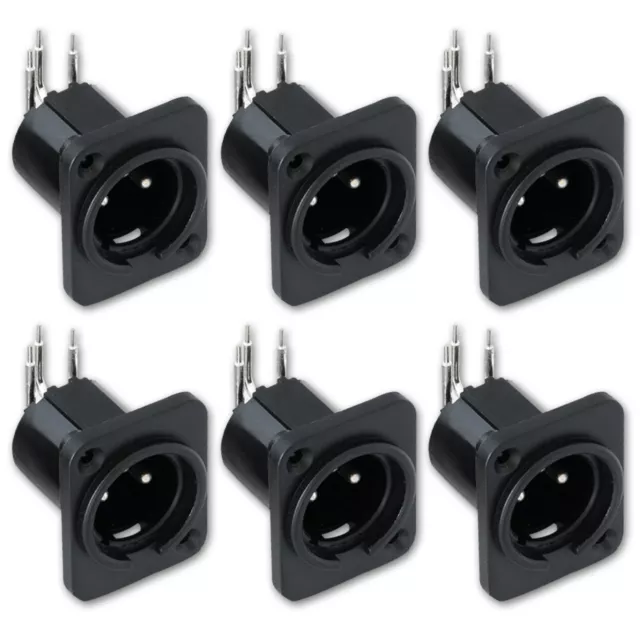 6,Durable Chassis Connector for XLR Microphone Cable - Panel Mount Male Socket