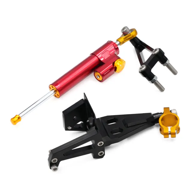 For KAWASAKI ER-6N ER-4N Adjustable Linear Steering Stabilizer Damper w/ Braket