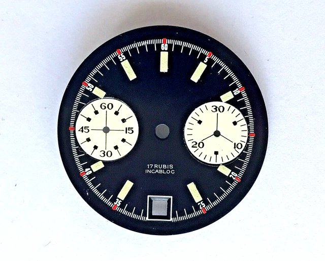WALTHAM Reloj Suizo Cronografo Antiguo De Cuerda Cal Valjoux 7736 Dial Panda