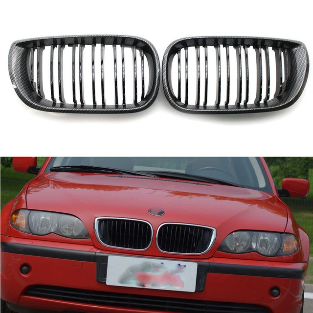 Griglia Anteriore Sportiva Per BMW X5 E53 1998-2003 – Doppia Lamella Nero Lucido – Sostituzione Calandra OEM – Ricambio Di Alta Qualità