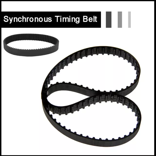 XL Closed Loop Synchronous Timing Belt Width 10mm Rubber Drive Belt Pulley Black