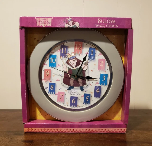 VINTAGE DISNEY HUNCHBACK of Notre Dame Quasimodo Bulova Wall Clock