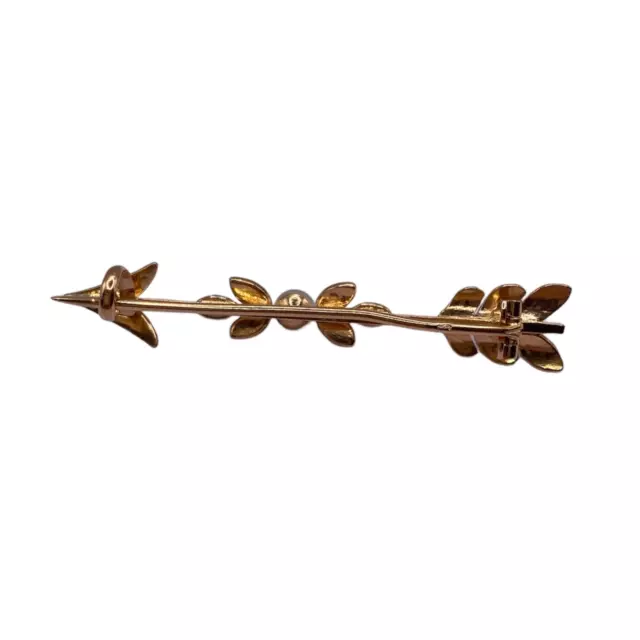 Broche Or Jaune 18k Perles 2