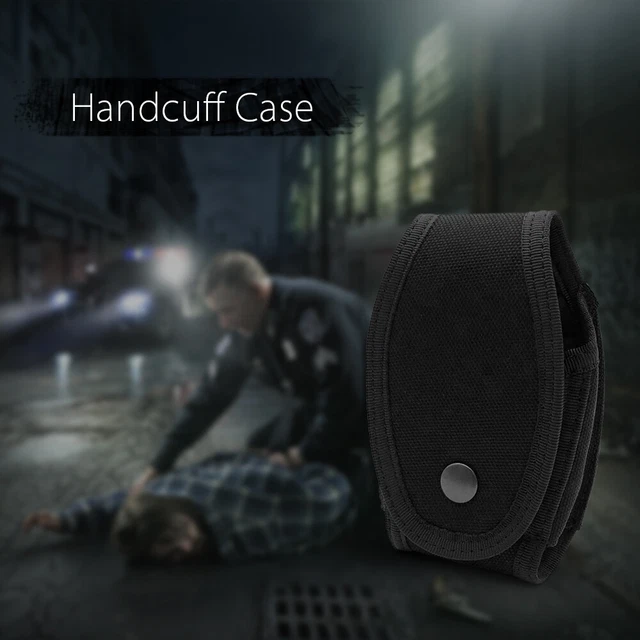 Handcuff Holder Snap Handcuff Sheath  Cuff  Pouch Belt Loop K6G9