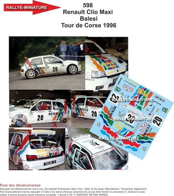 Planche De Décalcomanies 1/43 BMW M3 Rallye Monte-Carlo 1994 - Réf. 2318