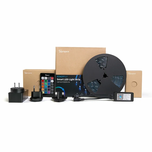 RGB LED Bande Lumière Set 14W Avec Wi-Fi Contrôleur Et Puissance Supply 2m