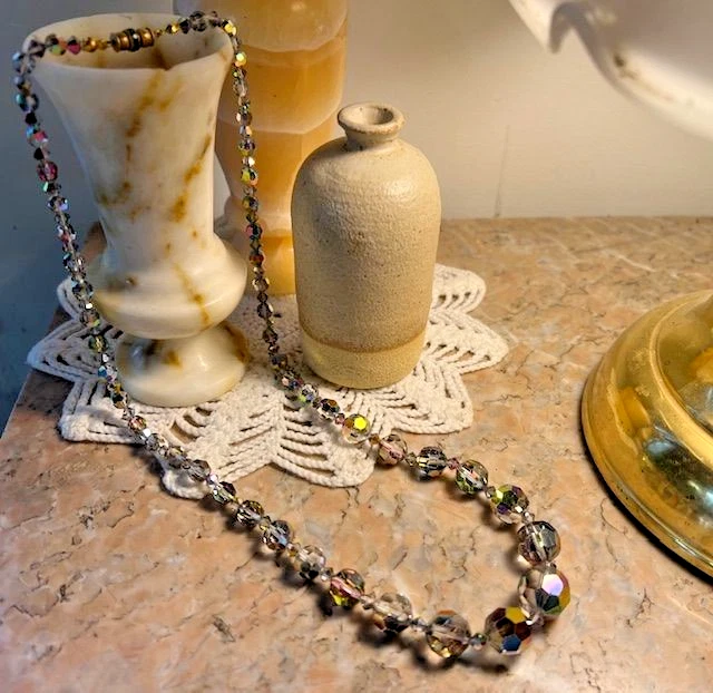 Collier Ancien Perles De Majorque - Fermoir Métal, Occasion, Style Sirena Mallorca