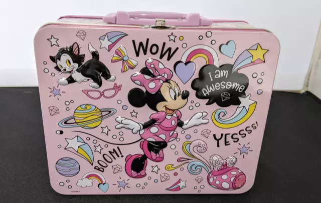 Disney Minnie Mouse I Am Awesome Metal Lunchbox - Mint
