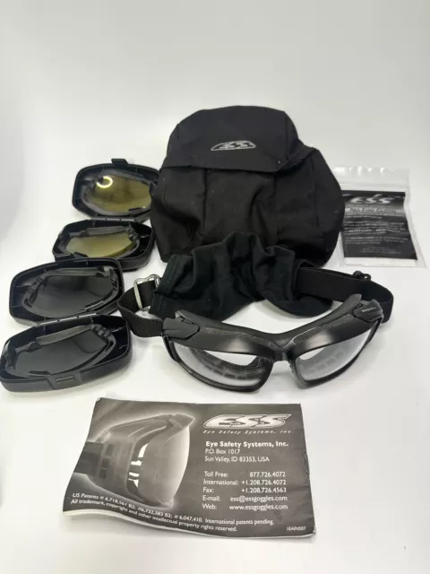 Ess  Advancer V12 Goggles Army Issue Full set in Case. Very good condition.