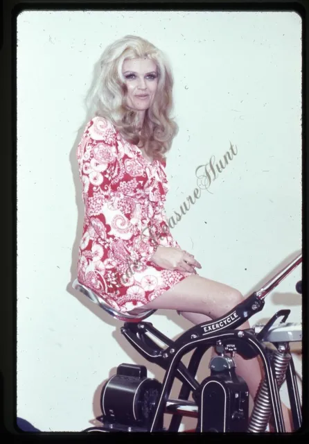 Pretty Woman Blonde Fashion Exercycle 1970s Slide 35mm Rosemary